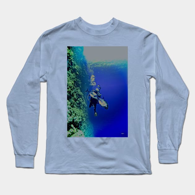 BLUE LIGHT IN THE TREVALLEY VALLEY Long Sleeve T-Shirt by dumbodancer